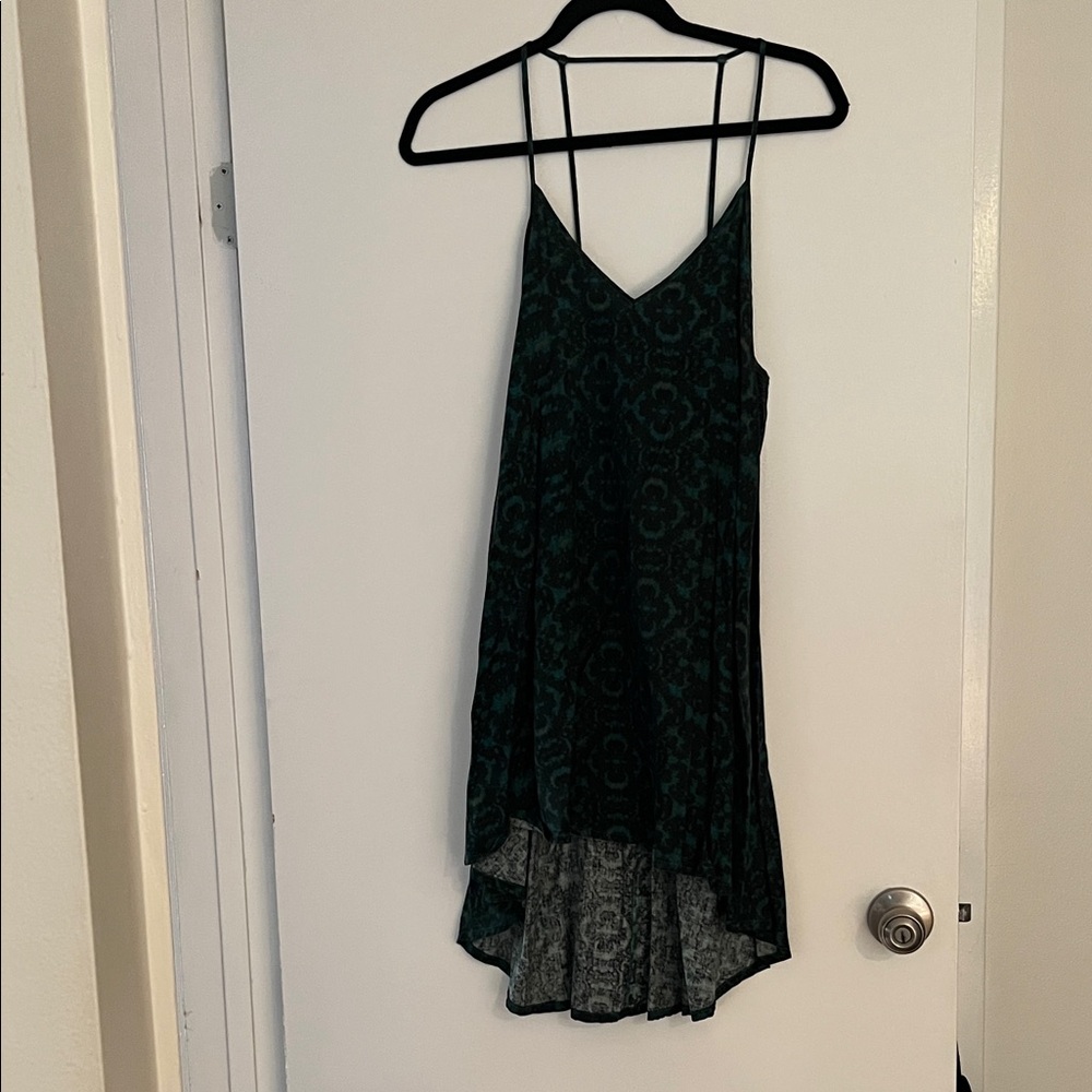 RVCA Black and Green High Low Dress